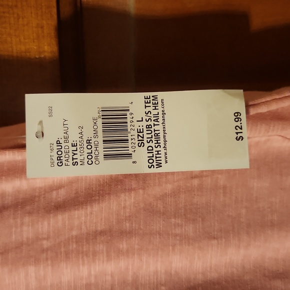 X pbx pro Light pink short sleeve slub tee sz L - Picture 2 of 3